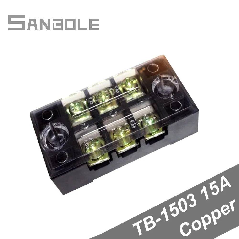 Screw Terminal Block - 10 szt. Dwurzędowa miedziana listwa zaciskowa