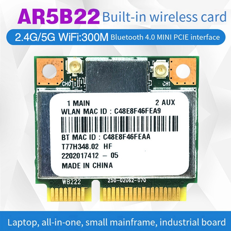 AR5B22 AR9462 Karta WiFi + Ant – Antenna 2.4Ghz recenzja i cena